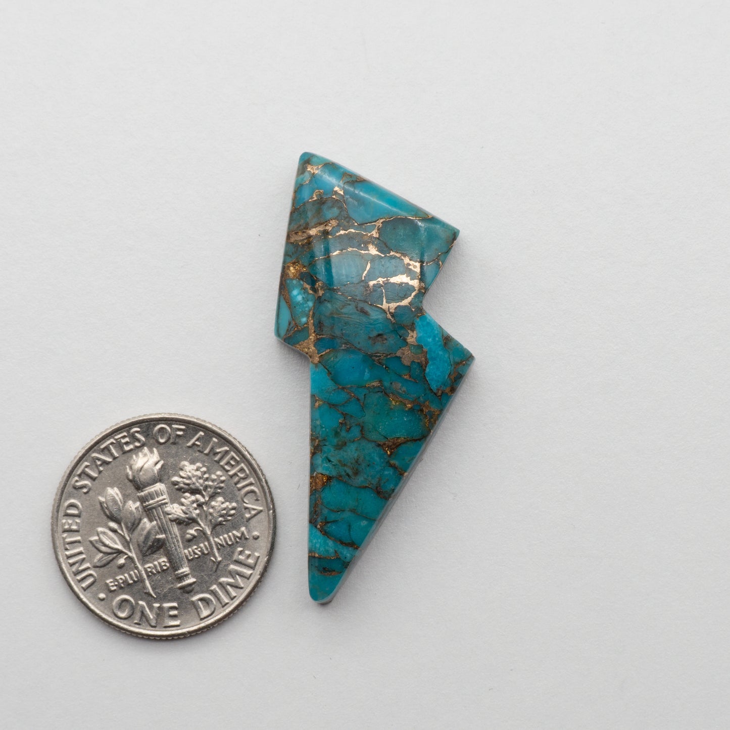 lightning bolt Kingman Mohave Turquoise cabochon