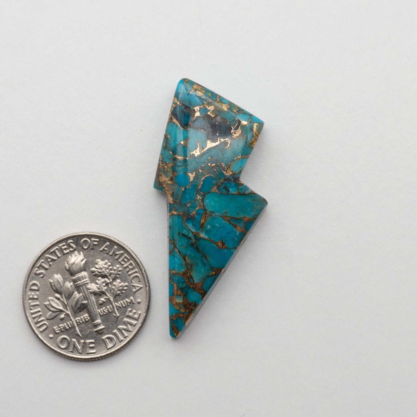lightning bolt Kingman Mohave Turquoise cabochon