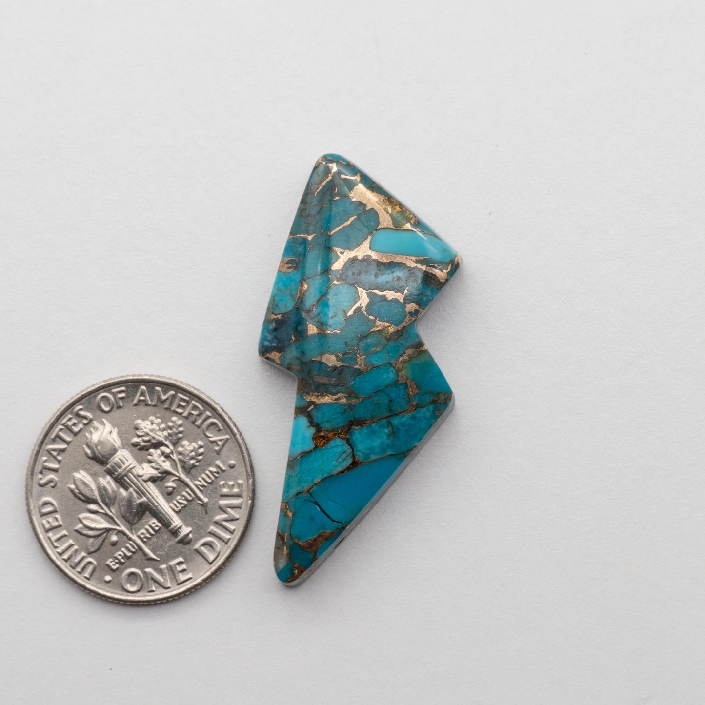 lightning bolt Kingman Mohave Turquoise cabochon