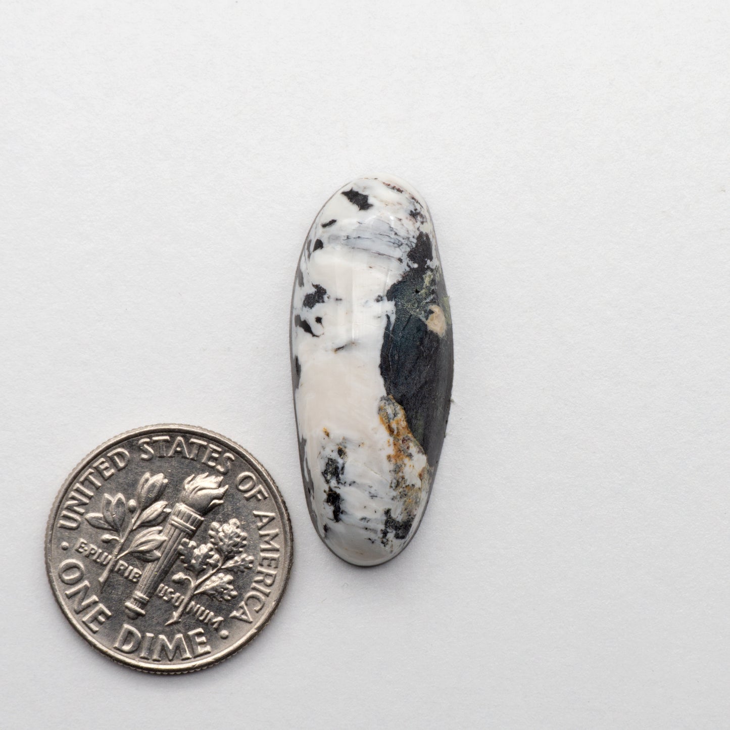White Buffalo Stone Cabochons are semi-precious gemstones cut into shapes ideal for jewelry-making and crafting. The unique and varied veining of each cabochon lend an unparalleled depth and detail to any project, making them an excellent choice for artisans looking to add an individualistic touch.