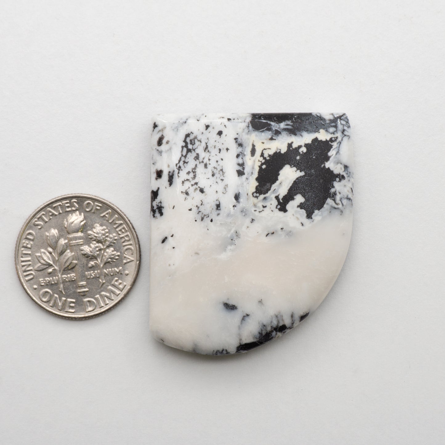 White Buffalo Stone Cabochons are semi-precious gemstones cut into shapes ideal for jewelry-making and crafting. The unique and varied veining of each cabochon lend an unparalleled depth and detail to any project, making them an excellent choice for artisans looking to add an individualistic touch.
