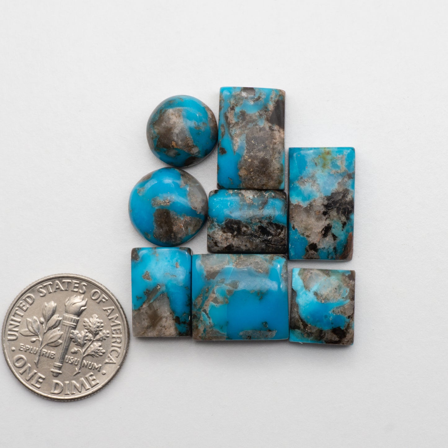 Add unique splashes of color to your jewelry with our Kingman Turquoise Cabochons. Featuring natural blue hues, these cabochons offer a beautiful contrast to any design. Perfect for necklaces, earrings, and more!