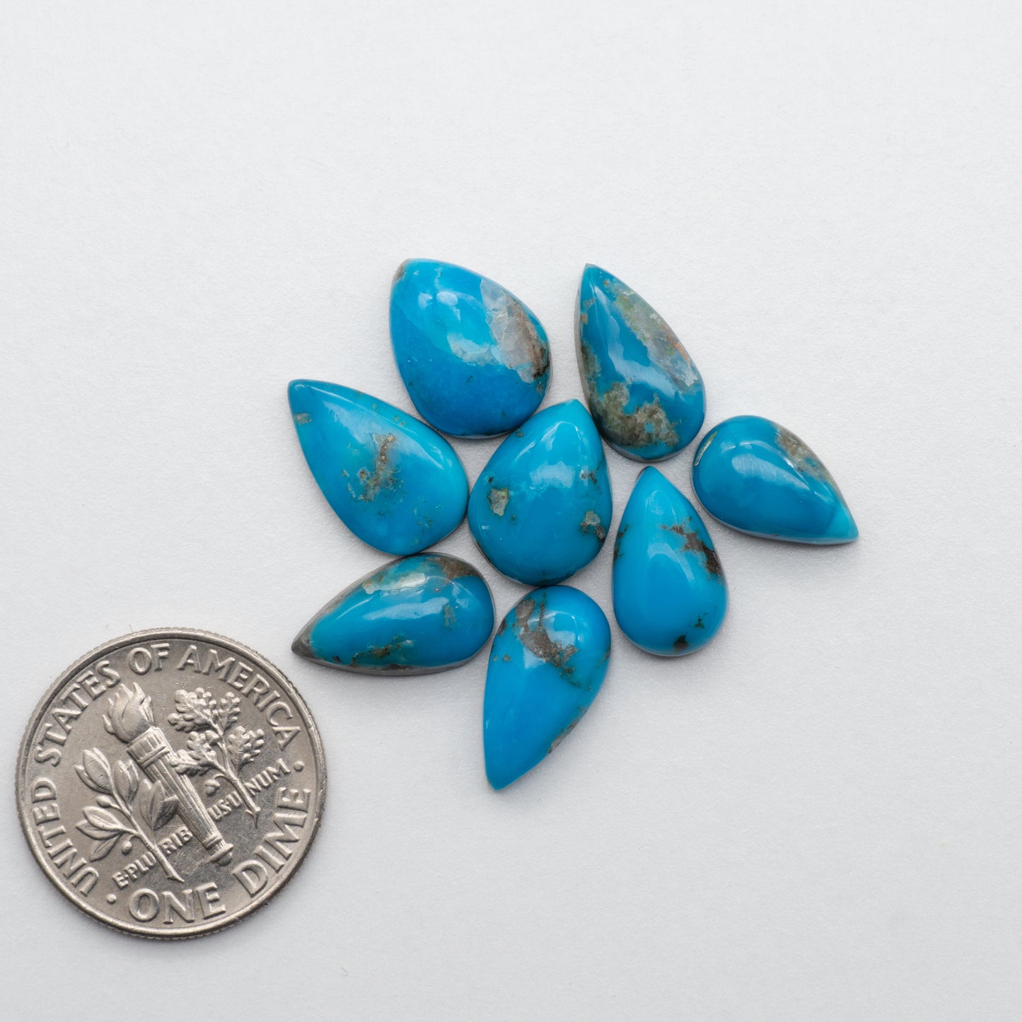 Add unique splashes of color to your jewelry with our Kingman Turquoise Cabochons. Featuring natural blue hues, these cabochons offer a beautiful contrast to any design. Perfect for necklaces, earrings, and more!