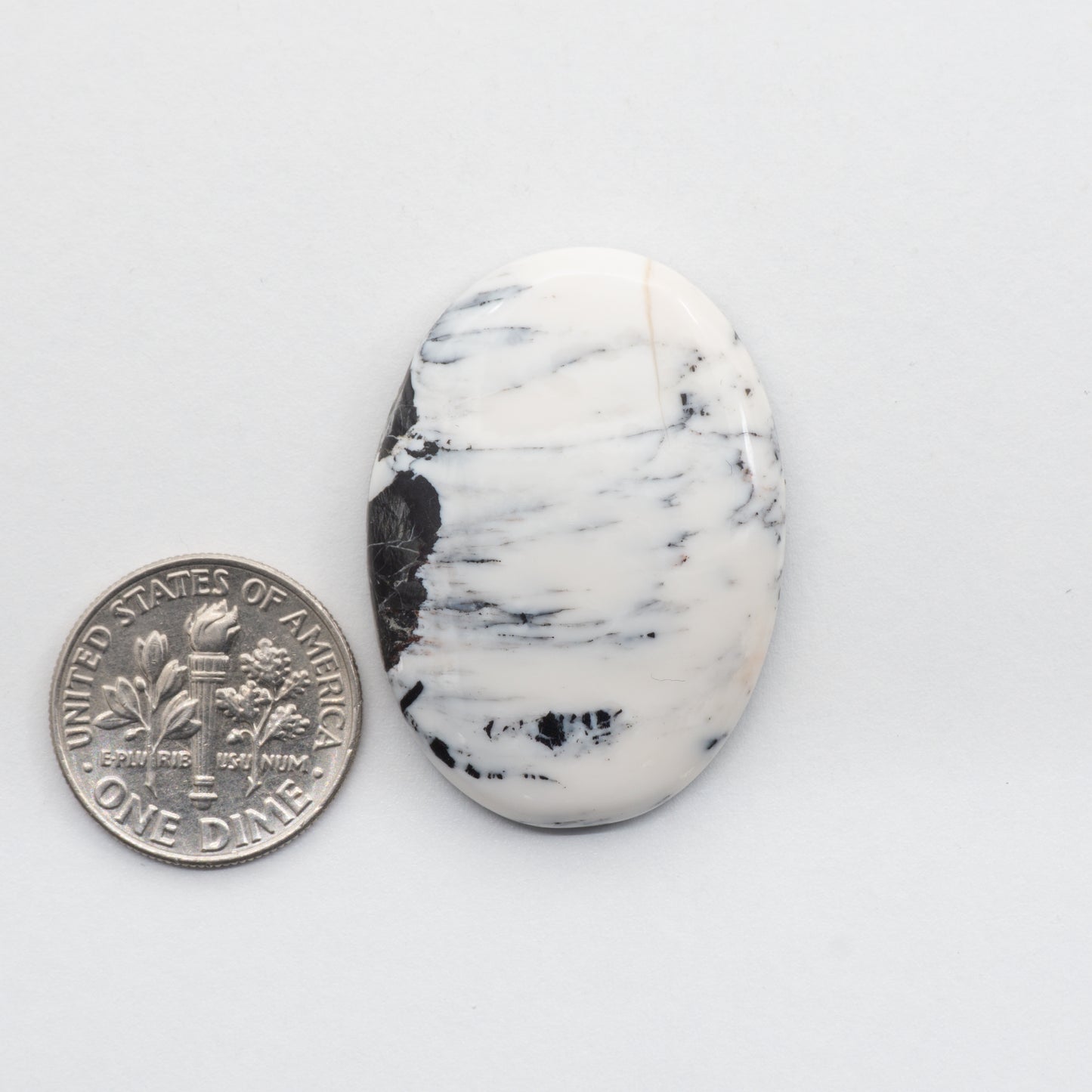 These Natural White Buffalo Cabochons have a glossy finish and are backed for added strength. Mined in Nevada, USA these stones are similar to turquoise used for jewelry making.
