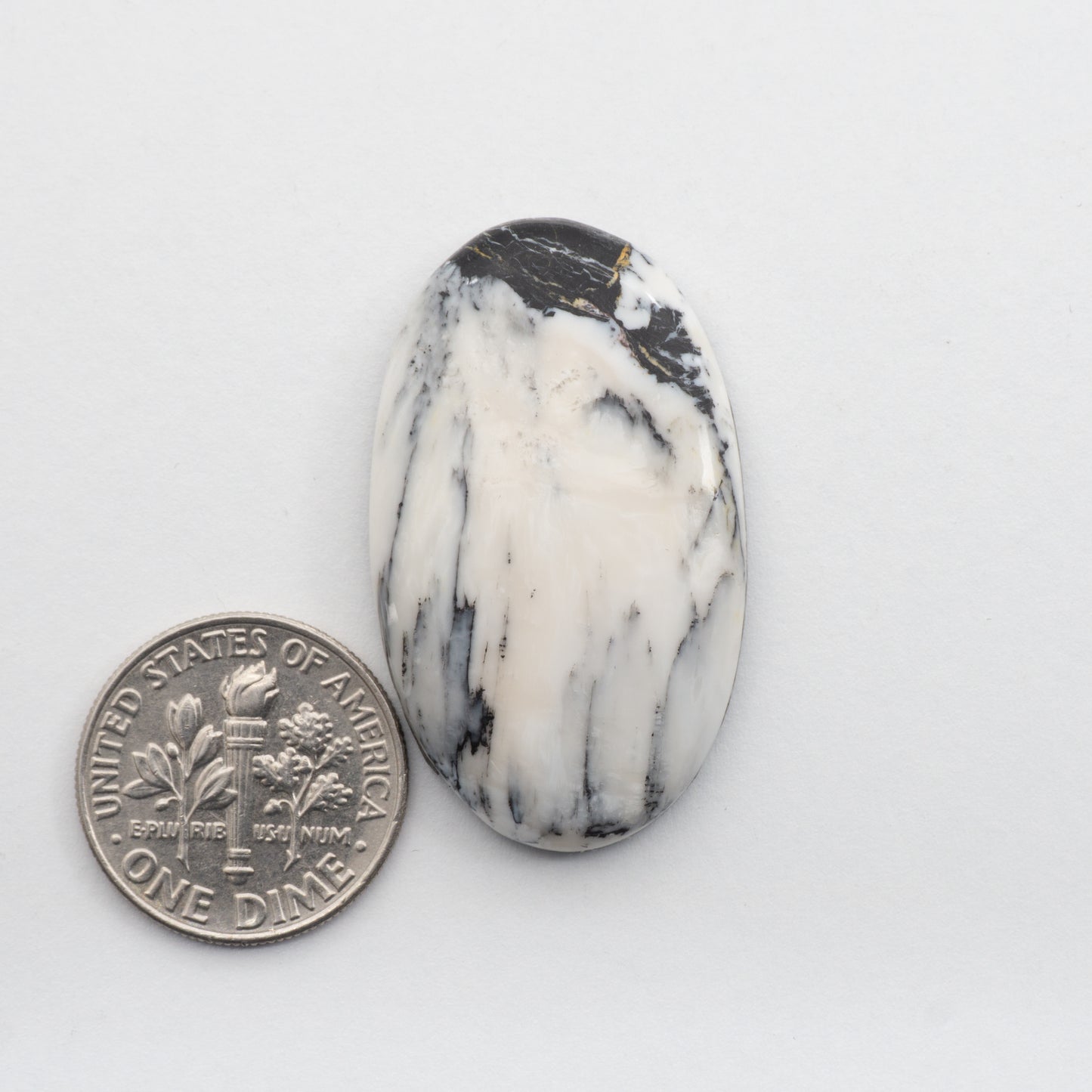These Natural White Buffalo Cabochons have a glossy finish and are backed for added strength. Mined in Nevada, USA these stones are similar to turquoise used for jewelry making.