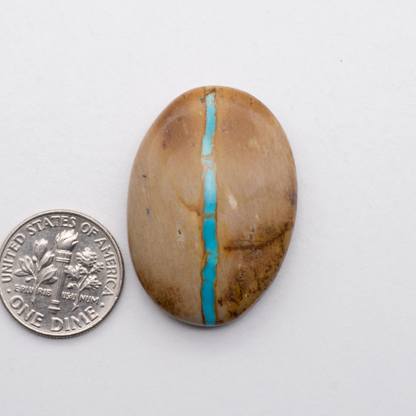 These beautiful blue green turquoise cabochons have a glossy finish and are backed for added strength. Mined in Colorado, USA. Similar to Royston turquoise used for jewelry making.