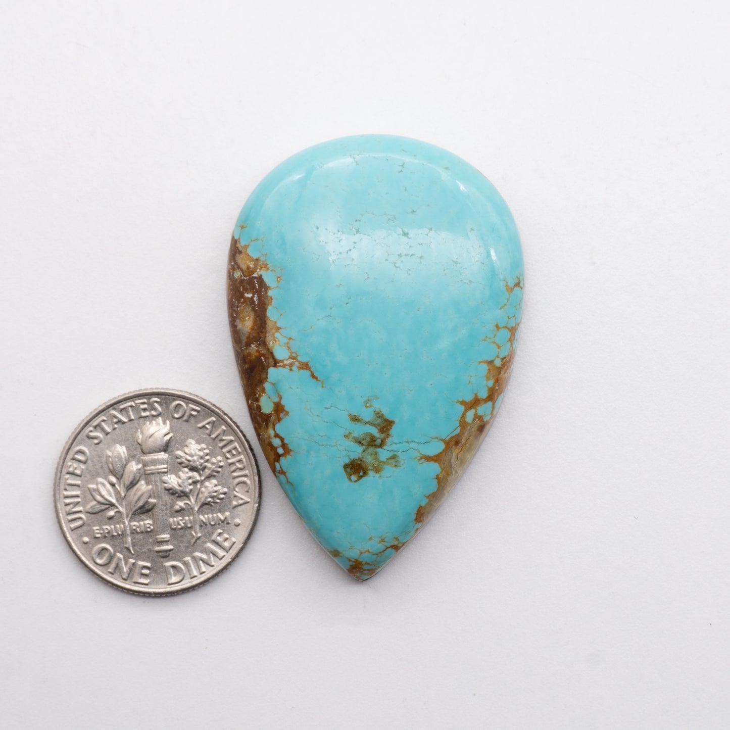 These Number 8 Turquoise Cabochons have a glossy finish and are backed for added strength. Mined in Nevada, USA. These stones are similar to Royston & Kingman Turquoise used for jewelry making.