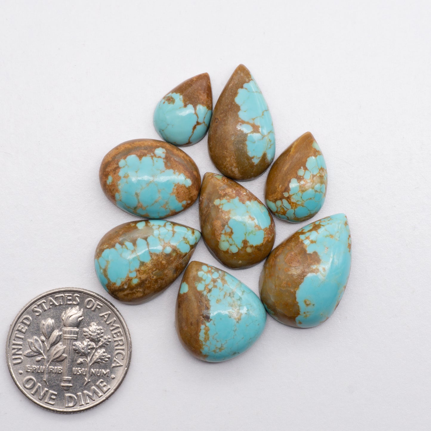 Number 8 Turquoise Cabochons have a glossy finish and are backed for added strength. Number 8 Turquoise is Mined in Nevada, USA. Number 8 Turquoise is similar to Royston & Kingman Turquoise and used for jewelry making.