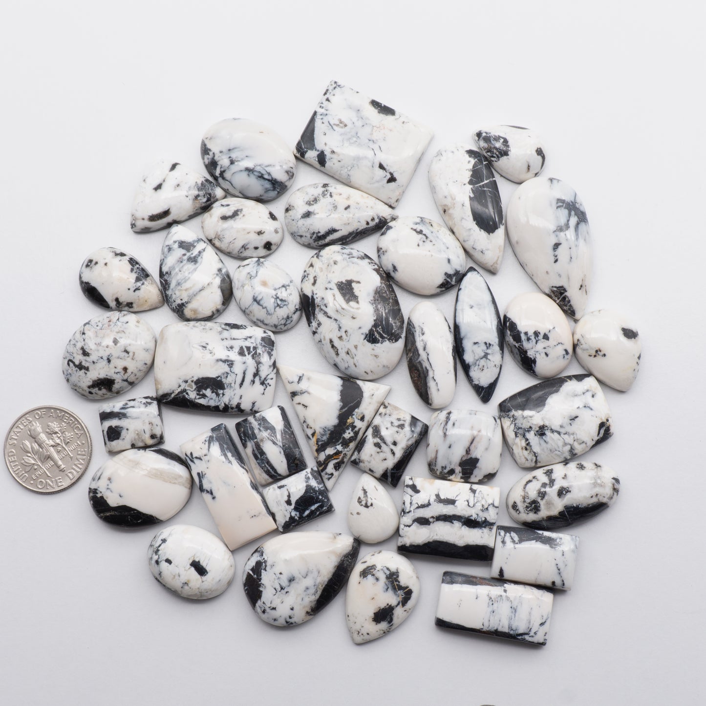 White Buffalo Stone Cabochons