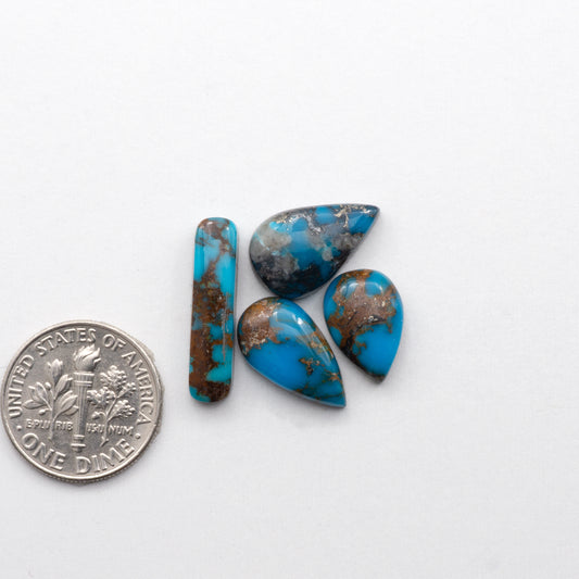 Experience the beauty of the Turquoise Mountain with our stunning&nbsp; Turquoise Mountain cabochons. With their distinctive blue color and unique matrix patterns, these cabochons are perfect for adding a touch of natural elegance to any jewelry piece