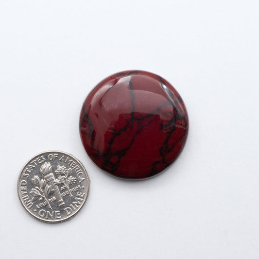 Bloody Bison Jasper is a composite stone&nbsp; with a vibrant red hue and black matrix that creates a strong impression