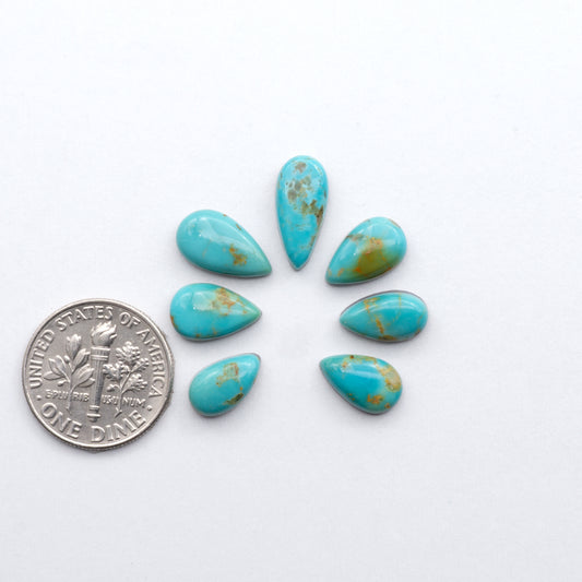 Kings Manassa Turquoise is a type of turquoise known for its characteristic green-blue hue and unique veining. With naturally occurring variations in tone and texture, each piece of Kings Manassa Turquoise is one-of-a-kind, making it the perfect choice for jewelry.