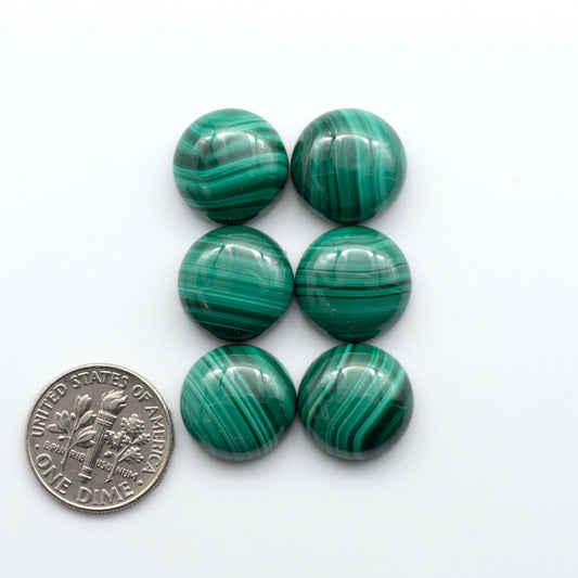 These Malachite Cabochons feature a rich green color and unique swirling patterns, making them a stunning addition to any jewelry or craft project.