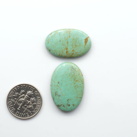 Experience the beauty of Turquoise Mountain Cabochons. With their distinctive blue and green color, these gemstones are perfect for any jewelry piece.