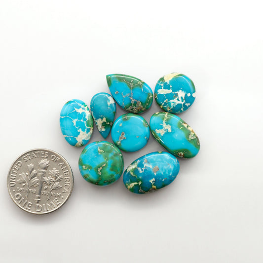Sonoran Mountain Turquoise showcases a stunning blend of blue and green hues and natural patterns that make it a must-have for any jewelry collection.