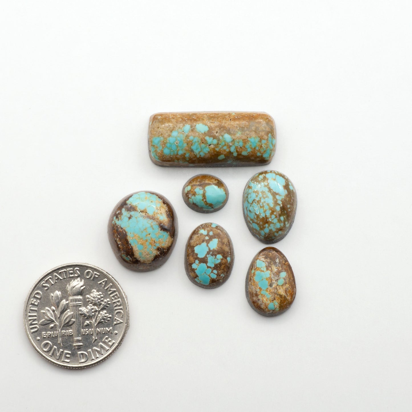 Number 8 Turquoise Cabochons have been selected for their quality and unique appearance. Don't miss the chance to add a one-of-a-kind piece to your collection.