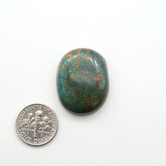 Kingman Turquoise Cabochons are a staple in the jewelry industry, known for their stunning blue-green color. Perfect for necklaces, earrings, and more!