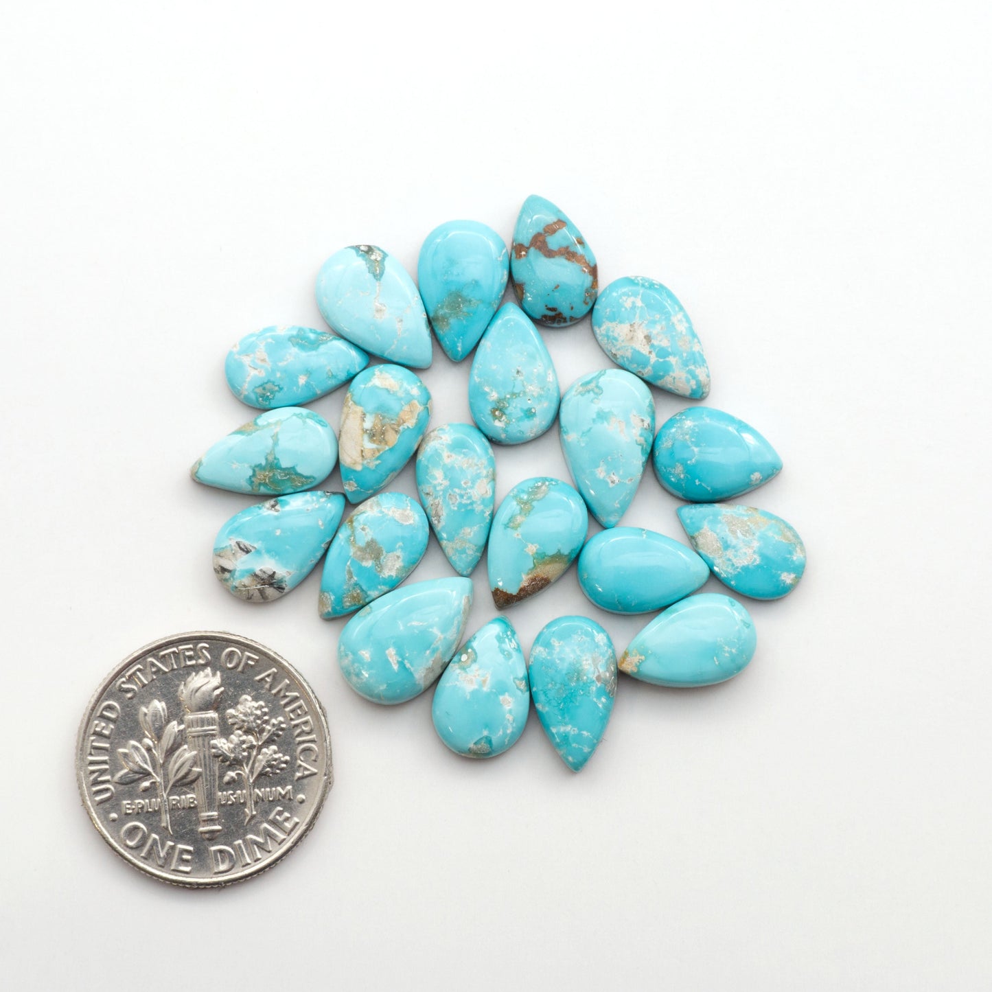 Experience the beauty of Fox Turquoise, mined in Nevada, USA. Elevate your jewelry designs with the stunning colors and patterns of these unique gemstones.