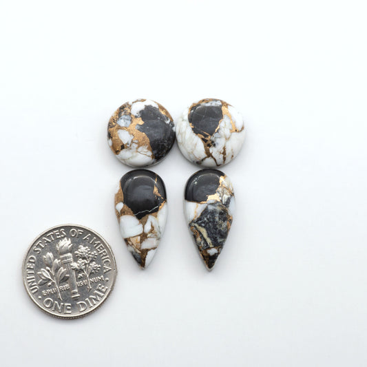 Elevate your jewelry pieces with these stunning White Buffalo Cabochons. With their unique and intricate patterns, they add a touch of elegance to any design.