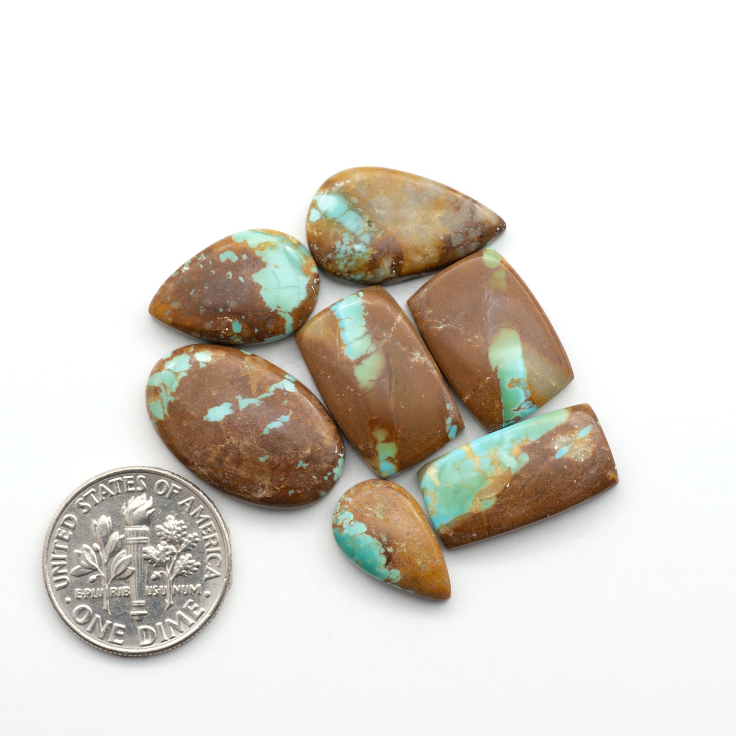 Add a touch of beauty to your collection with our stunning Pilot Mountain Turquoise Cabochons. Perfect for jewelry making each piece is truly one-of-a-kind.