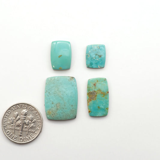 Experience the beauty of Turquoise Mountain Cabochons. With their distinctive blue and green color, these gemstones are perfect for any jewelry piece.