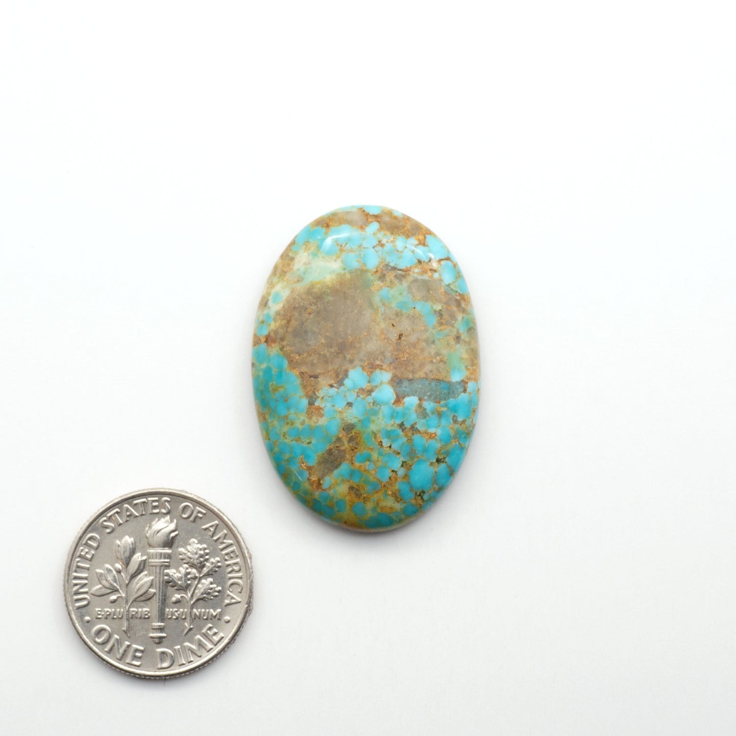 Kingman Turquoise Cabochons are a staple in the jewelry industry, known for their stunning blue-green color. Perfect for necklaces, earrings, and more!