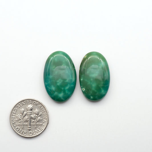 Kingman Turquoise Cabochons are a staple in the jewelry industry, known for their stunning blue-green color. Perfect for necklaces, earrings, and more!
