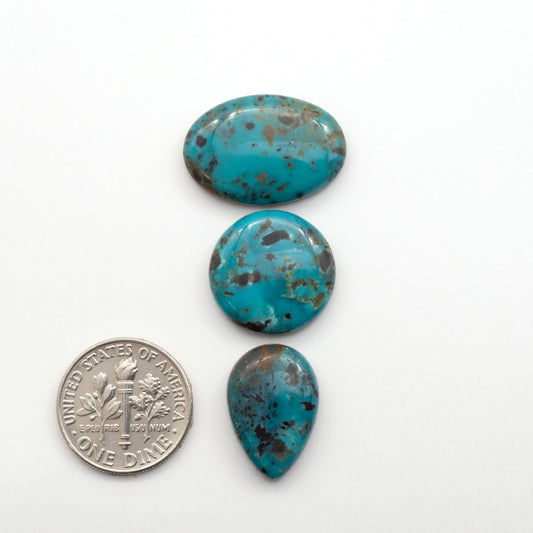 Apache Nugget Turquoise. Mined from the Apache Nugget Hole, this turquoise boasts stunning colors and patterns making it a must-have for any jewelry collection.