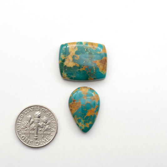 Kingman Turquoise Cabochons are a staple in the jewelry industry, known for their stunning blue-green color. Perfect for necklaces, earrings, and more!
