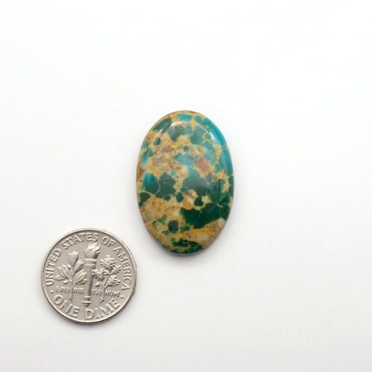 Kingman Turquoise Cabochons are a staple in the jewelry industry, known for their stunning blue-green color. Perfect for necklaces, earrings, and more!
