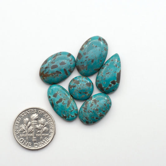 Apache Nugget Turquoise. Mined from the Apache Nugget Hole, this turquoise boasts stunning colors and patterns making it a must-have for any jewelry collection.