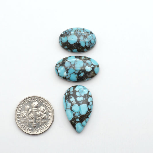 Blue Moon turquoise is a highly prized gemstone, renowned for its vibrant blue color with intricate patterns, making it a must-have for any jewelry collection.