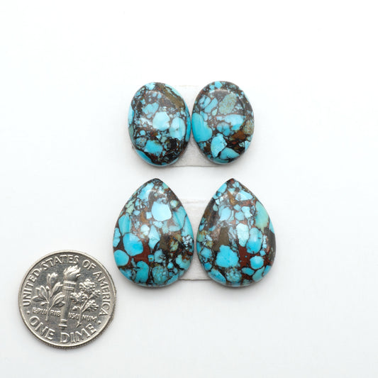 Enhance your jewelry designs with Pressed Turquoise Nugget Cabochons. Crafted from composite materials they add a captivating touch to your creations.