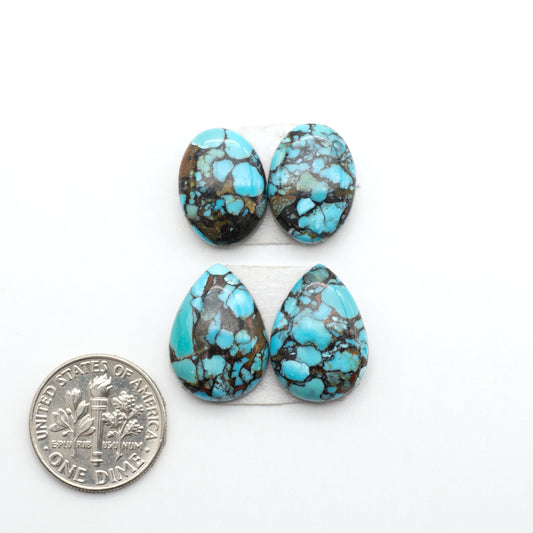 Enhance your jewelry designs with Pressed Turquoise Nugget Cabochons. Crafted from composite materials they add a captivating touch to your creations.