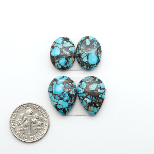Enhance your jewelry designs with Pressed Turquoise Nugget Cabochons. Crafted from composite materials they add a captivating touch to your creations.