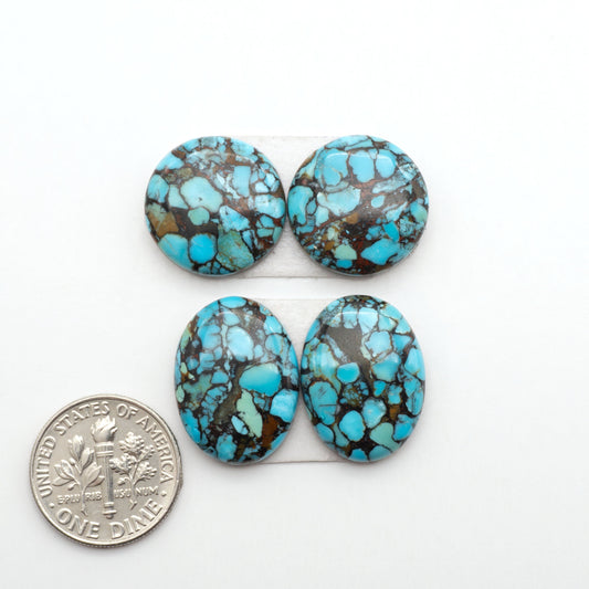 Enhance your jewelry designs with Pressed Turquoise Nugget Cabochons. Crafted from composite materials they add a captivating touch to your creations.