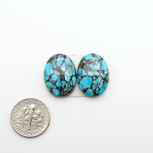 Enhance your jewelry designs with Pressed Turquoise Nugget Cabochons. Crafted from composite materials they add a captivating touch to your creations.