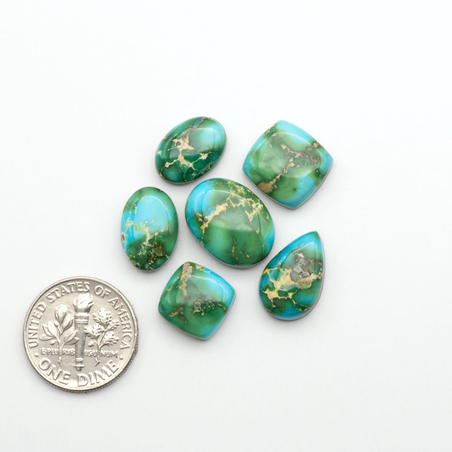 Sonoran Mountain Turquoise showcases a stunning blend of blue and green hues and natural patterns that make it a must-have for any jewelry collection.