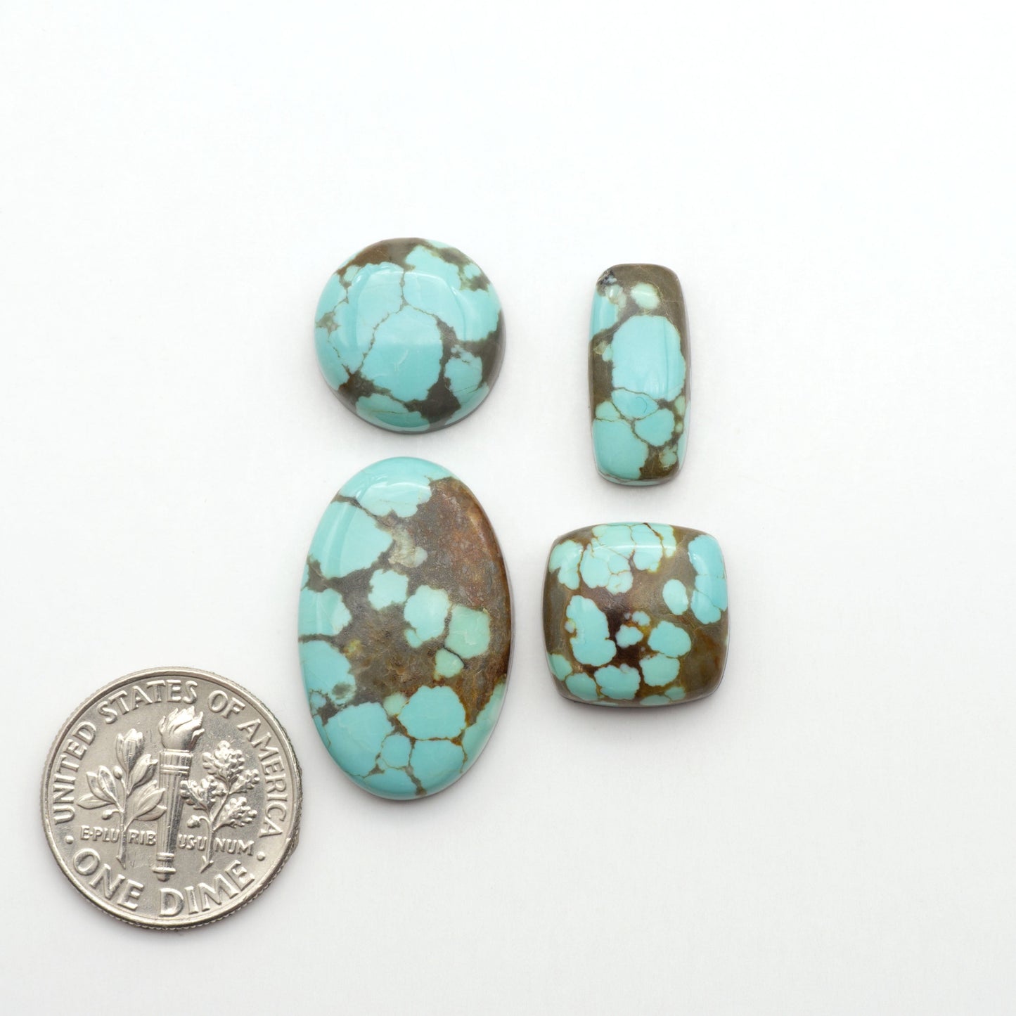 Number 8 Turquoise Cabochons have been selected for their quality and unique appearance. Don't miss the chance to add a one-of-a-kind piece to your collection.