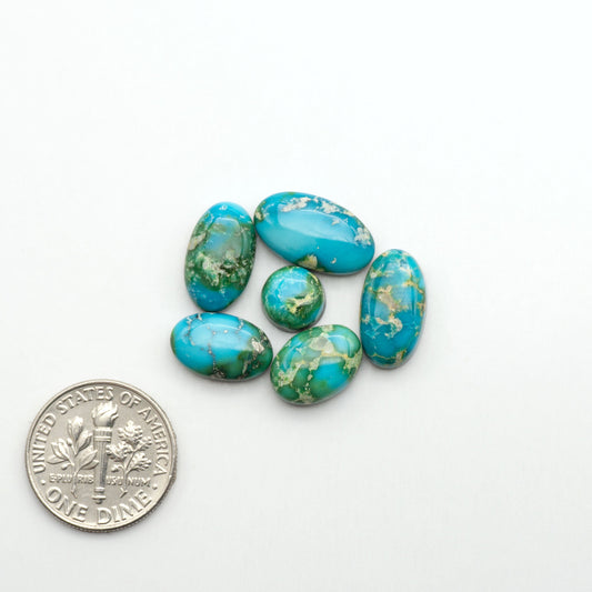 Sonoran Mountain Turquoise showcases a stunning blend of blue and green hues and natural patterns that make it a must-have for any jewelry collection.