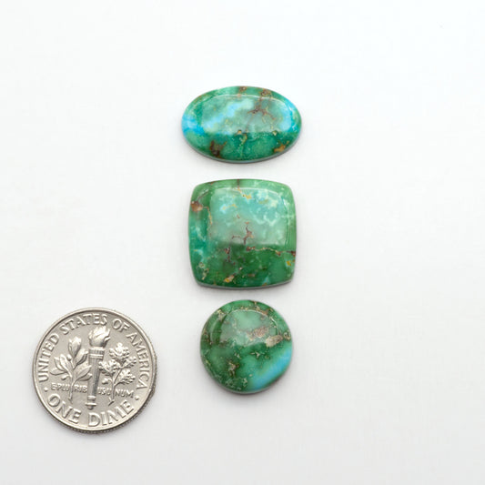Sonoran Mountain Turquoise showcases a stunning blend of blue and green hues and natural patterns that make it a must-have for any jewelry collection.