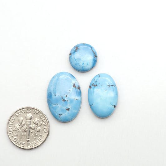Discover the beauty of Natural Golden Hills Turquoise—prized for its icy blue tones, golden matrix, and exceptional quality. Ideal for artisan jewelry designs.
