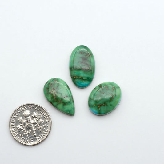 Sonoran Mountain Turquoise showcases a stunning blend of blue and green hues and natural patterns that make it a must-have for any jewelry collection.