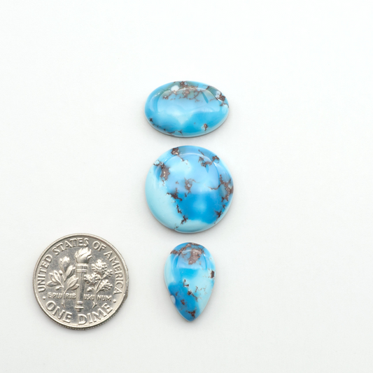 Discover the beauty of Natural Golden Hills Turquoise—prized for its icy blue tones, golden matrix, and exceptional quality. Ideal for artisan jewelry designs.