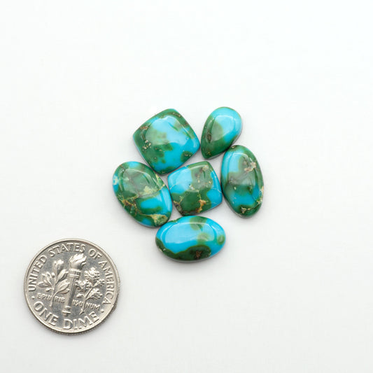 Sonoran Mountain Turquoise showcases a stunning blend of blue and green hues and natural patterns that make it a must-have for any jewelry collection.