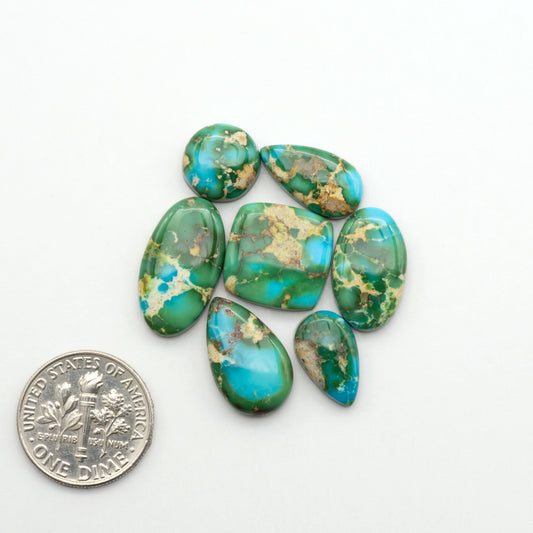 Sonoran Mountain Turquoise showcases a stunning blend of blue and green hues and natural patterns that make it a must-have for any jewelry collection.