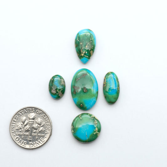 Sonoran Mountain Turquoise showcases a stunning blend of blue and green hues and natural patterns that make it a must-have for any jewelry collection