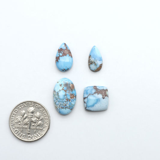 Discover the beauty of Natural Golden Hills Turquoise—prized for its icy blue tones, golden matrix, and exceptional quality. Ideal for artisan jewelry designs.