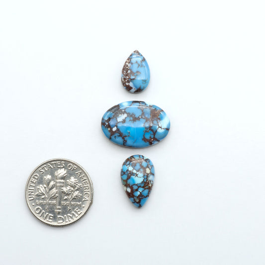 Discover the beauty of Natural Golden Hills Turquoise—prized for its icy blue tones, golden matrix, and exceptional quality. Ideal for artisan jewelry designs.