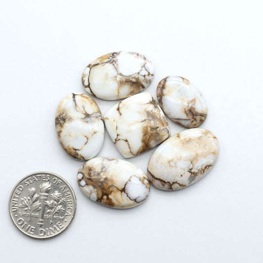 Wild Horse Cabochon are a magnificent addition to any collection. Natural magnesite stones feature a design that will add beauty to any jewelry design.